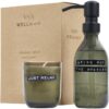 Wellmark Discovery 200 ml handzeepdispenser en 150 gr. geurkaarsenset