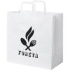 Papieren kraft tas 80-90 g/m² - platte handgrepen - vierkant