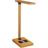 Houten bureaulamp met draadloze oplader van 10W