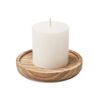 PANTOR Kaars met ronde houten basis