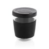 Ukiyo borosilicaat glas met siliconen deksel en sleeve 36 cl.