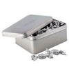Rechthoekig blik 0,9L met embossing