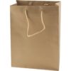 Mat gelamineerde papieren tas 220x290x100 mm zilver en goud