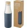 Hulan koperen vacuüm geïsoleerde RVS fles met bamboe deksel 54 cl