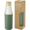 Hulan koperen vacuüm geïsoleerde RVS fles met bamboe deksel 54 cl