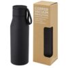 Longuan koperen vacuüm geïsoleerde RVS fles met PU leren band en deksel 50 cl