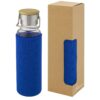 Bor glazen fles met hoes van neopreen 60 cl.