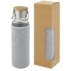 Bor glazen fles met hoes van neopreen 60 cl.