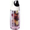 HydroFruit drinkfles van gerecycled plastic met klapdeksel en infuser 70 cl.