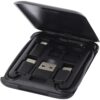 Savvy modulaire oplaadkabel van gerecycled plastic met telefoonhouder