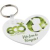 Hartvormige gerecyclede sleutelhanger