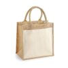 Cotton Pocket Jute Midi Tote