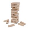 Houten toren spel in katoenen etui