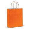 Papieren tas middel Eco look. 24 x 30 x 12 cm