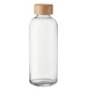 SNEEK Glazen drinkfles bamboe dop 65 cl.