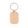 POTY WOOD Houten sleutelhanger rechthoek
