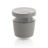 Ukiyo borosilicaat glas met siliconen deksel en sleeve 36 cl.