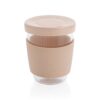 Ukiyo borosilicaat glas met siliconen deksel en sleeve 36 cl.