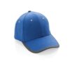 Impact AWARE ™ 6 panel cap van geborsteld katoen met bies