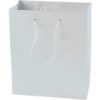 Mat gelamineerde papieren tas 270x370x120 mm zwart en wit