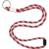 Polyester verstelbare koordlanyard met sleutelring