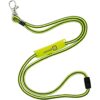 Polyester koordlanyard met veiligheidssluiting en naamlabel