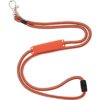 Polyester koordlanyard met veiligheidssluiting en naamlabel