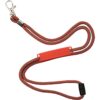 Polyester koordlanyard met veiligheidssluiting en naamlabel
