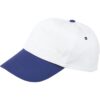 Cap 5 panel wit met gekleurde klep en klittenbandsluiting