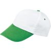Cap 5 panel wit met gekleurde klep en klittenbandsluiting