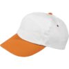 Cap 5 panel wit met gekleurde klep en klittenbandsluiting