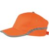 Cap 5 panel met reflecterende band en klittenbandsluiting