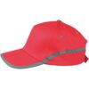 Cap 5 panel met reflecterende band en klittenbandsluiting