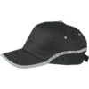Cap 5 panel met reflecterende band en klittenbandsluiting