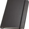 Notitieboek A5 met  elastiek, leeslint en opbergvak, 80 pagina`s