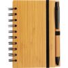 Bamboe notitieboek A6 met pen.