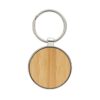 RCS sleutelhanger van gerecyclede zinc alloy met bamboe