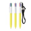 BIC 4 kleuren balpen met Lanyard