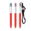 BIC 4 kleuren balpen met Lanyard