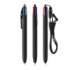 BIC 4 kleuren balpen met Lanyard