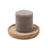 PANTOR Kaars met ronde houten basis