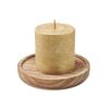 PANTOR Kaars met ronde houten basis