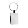 RCS rechthoekige sleutelhanger van gerecycled zinc alloy